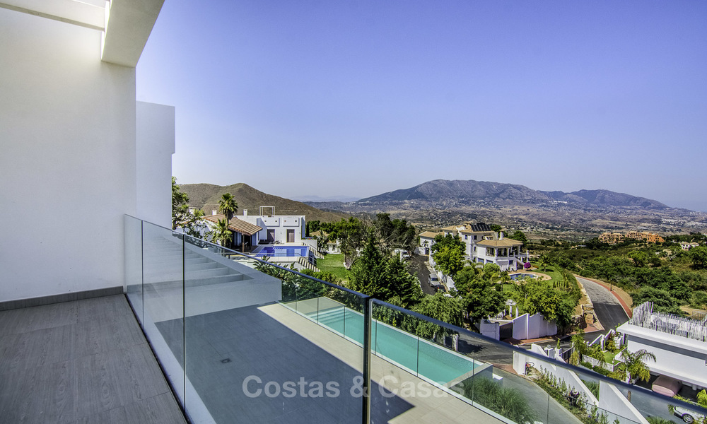 Spectacular, newly built contemporary villa with breath-taking sea, mountain and valley views for sale, move-in ready, East Marbella 14757