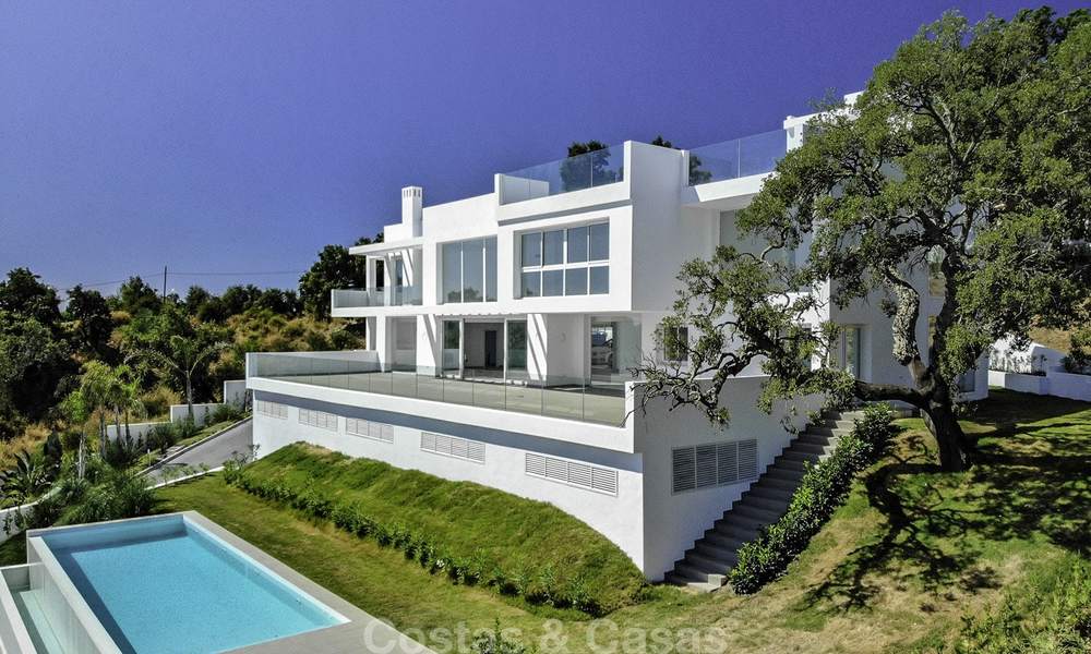 Spectacular, newly built contemporary villa with breath-taking sea, mountain and valley views for sale, move-in ready, East Marbella 14759