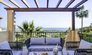 Very charming Andalusian style luxury apartments with amazing sea views for sale, move-in ready, Benahavis - Marbella 14822 