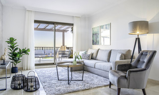Very charming Andalusian style luxury apartments with amazing sea views for sale, move-in ready, Benahavis - Marbella 14823 