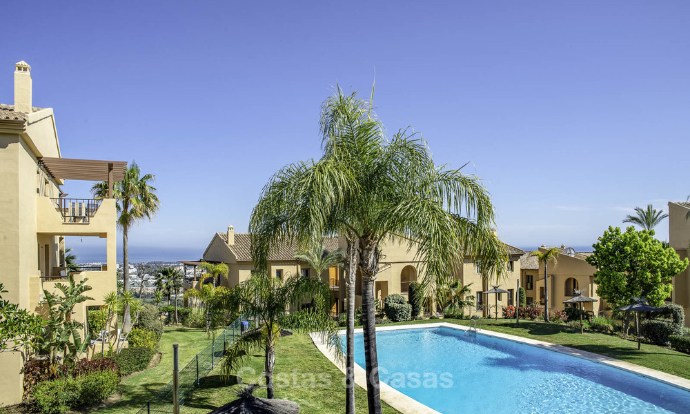 Very charming Andalusian style luxury apartments with amazing sea views for sale, move-in ready, Benahavis - Marbella 14839