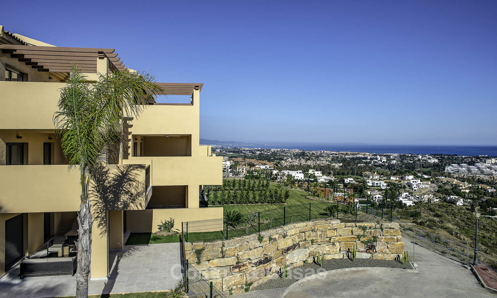 Very charming Andalusian style luxury apartments with amazing sea views for sale, move-in ready, Benahavis - Marbella 14848