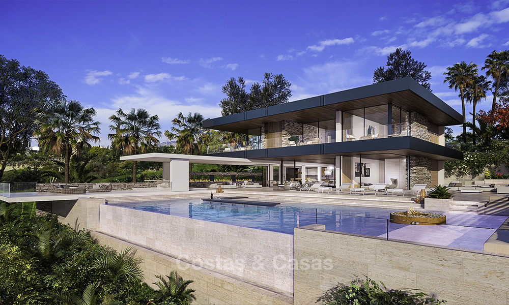 New, quintessential modern-contemporary luxury villa with magnificent sea views for sale, in an exclusive golf urbanisation in Marbella - Benahavis 14865
