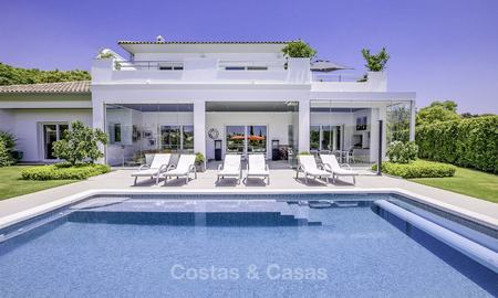 Elegant and very spacious modern-classic villa for sale, frontline golf in Elviria, East Marbella 14872