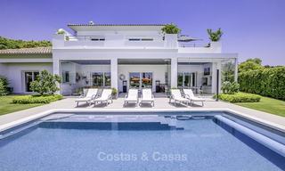 Elegant and very spacious modern-classic villa for sale, frontline golf in Elviria, East Marbella 14872 