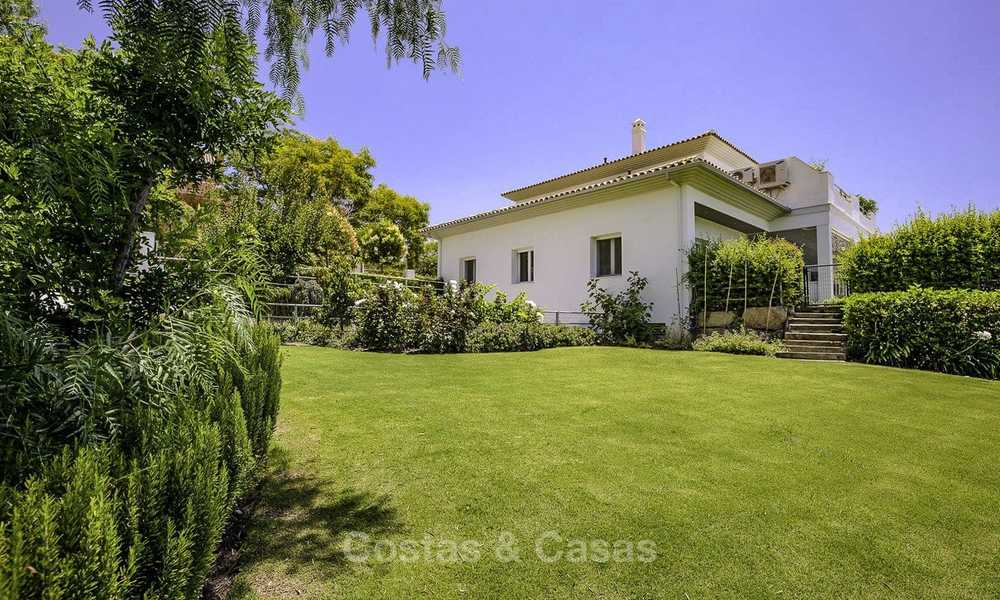Elegant and very spacious modern-classic villa for sale, frontline golf in Elviria, East Marbella 14899