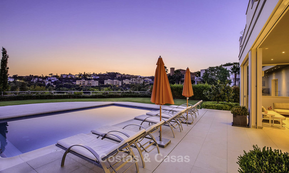 Elegant and very spacious modern-classic villa for sale, frontline golf in Elviria, East Marbella 14904