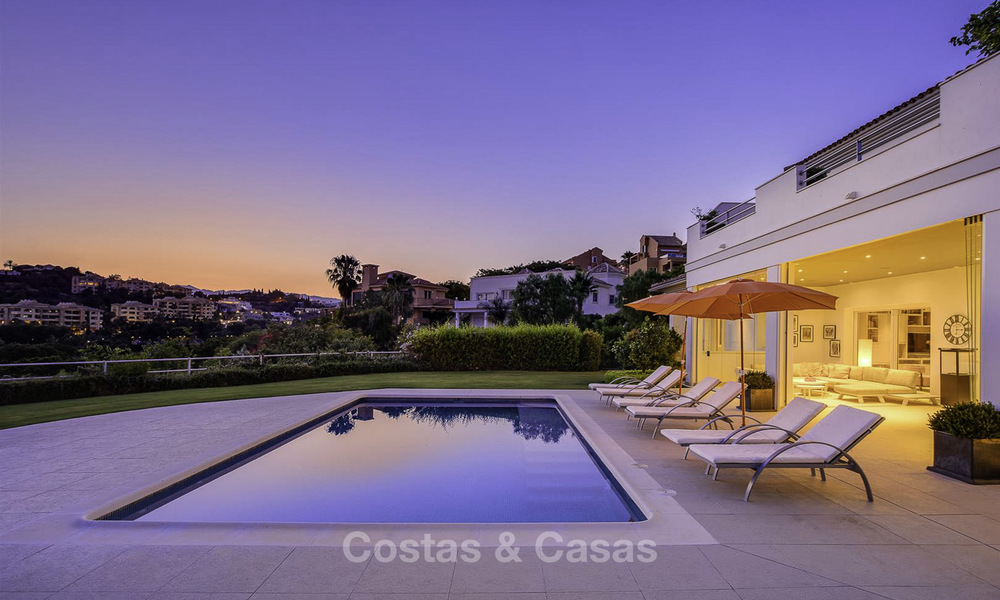 Elegant and very spacious modern-classic villa for sale, frontline golf in Elviria, East Marbella 14905