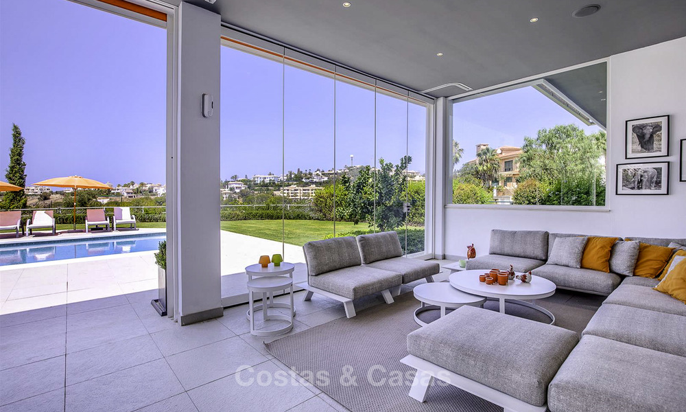 Elegant and very spacious modern-classic villa for sale, frontline golf in Elviria, East Marbella 14908