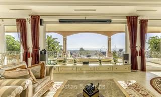 Majestic Andalusian luxury villa for sale on a large plot in an exclusive golf resort, with breath taking sea views in Benahavis - Marbella 15008 