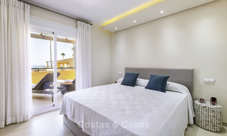 Spacious, fully renovated beachfront townhouse for sale in Estepona. Direct access to the beach and the beach promenade via the communal gardens. 15159 