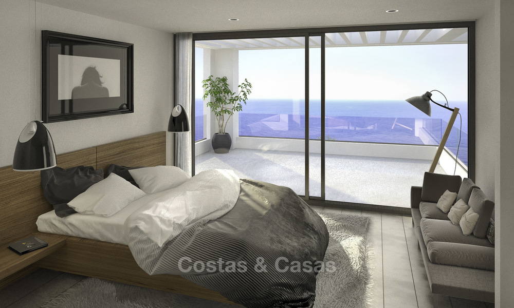 Brand new exclusive villas in contemporary style for sale, with magnificent sea and mountain views, Mijas, Costa del Sol 15197