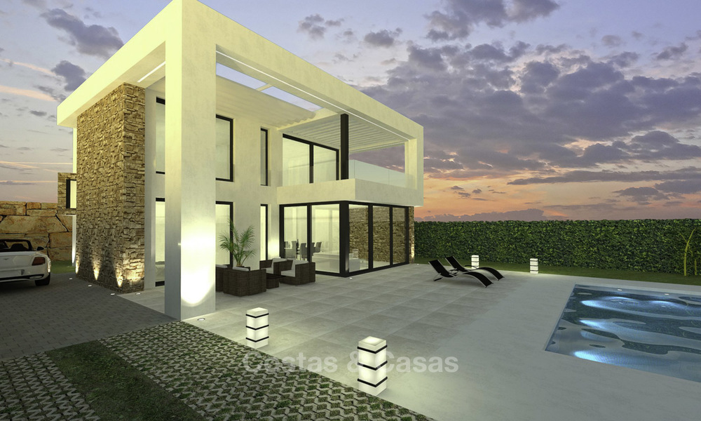 Brand new exclusive villas in contemporary style for sale, with magnificent sea and mountain views, Mijas, Costa del Sol 15210