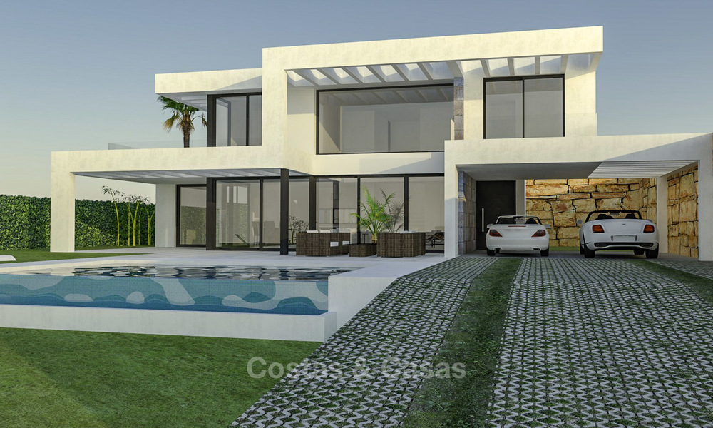 Brand new exclusive villas in contemporary style for sale, with magnificent sea and mountain views, Mijas, Costa del Sol 15213