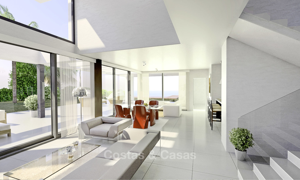 Brand new exclusive villas in contemporary style for sale, with magnificent sea and mountain views, Mijas, Costa del Sol 15223