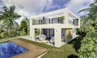 Brand new exclusive villas in contemporary style for sale, with magnificent sea and mountain views, Mijas, Costa del Sol 15226 