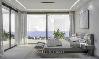 New contemporary luxury villas with panoramic sea and mountain views for sale in Elviria, Marbella 15230 