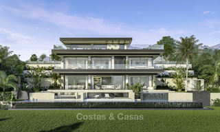 New contemporary luxury villas with panoramic sea and mountain views for sale in Elviria, Marbella 15240 