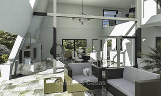 New minimalist luxury villas for sale, walking distance to the beach, leisure port, amenities in Benalmadena 15275 