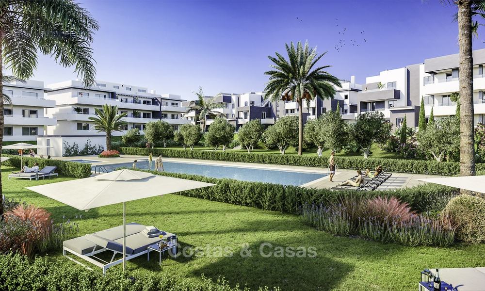 Attractive new modern apartments with unobstructed sea and mountain views for sale in Estepona 15343