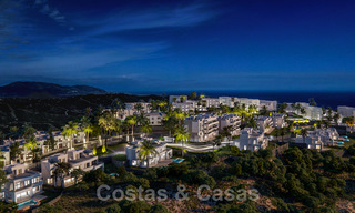 New deluxe contemporary townhouses for sale, front line golf, with stunning sea and golf views, East Marbella 22184 