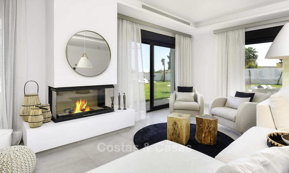 Beach side modern-Mediterranean luxury villa for sale, move-in ready, Guadalmina Baja, Marbella 15501