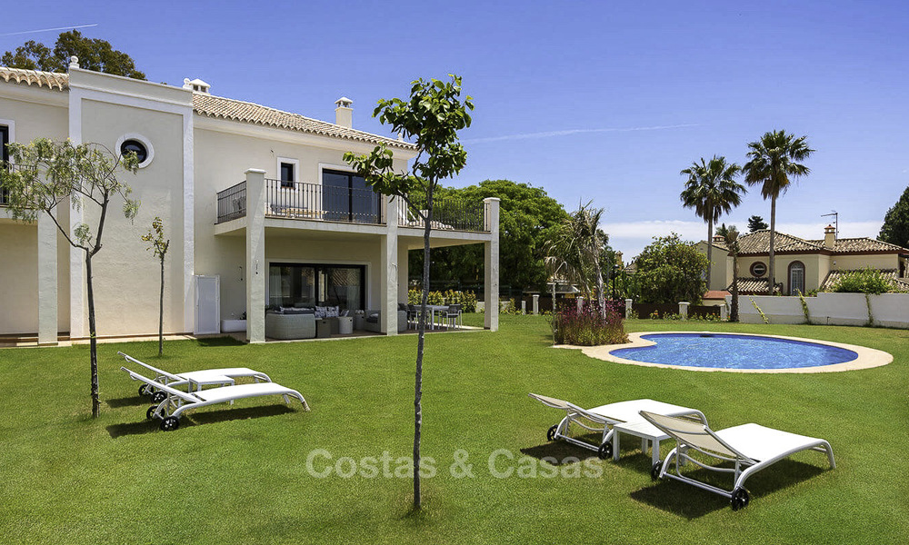 Beach side modern-Mediterranean luxury villa for sale, move-in ready, Guadalmina Baja, Marbella 15502