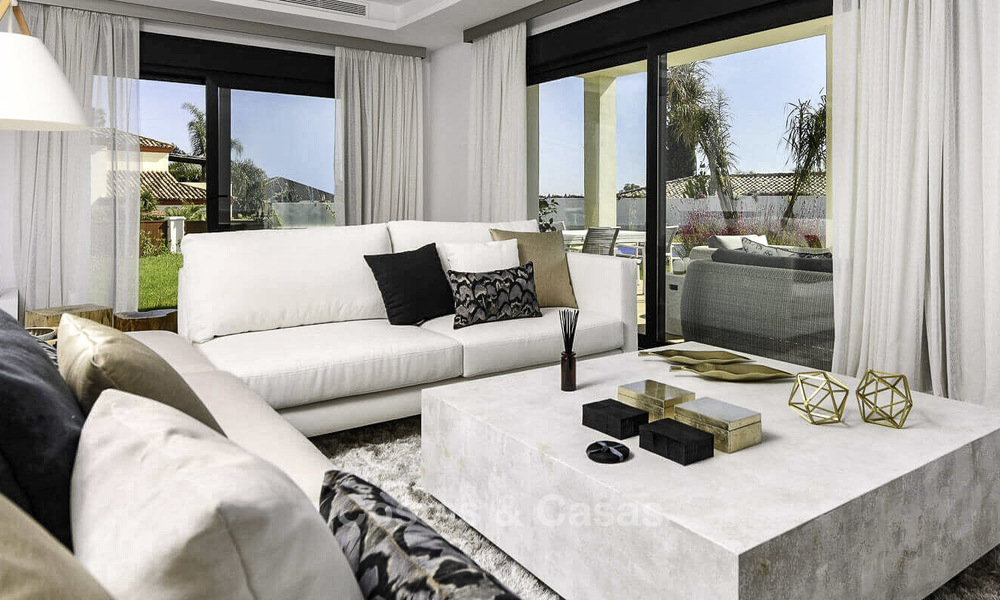 Beach side modern-Mediterranean luxury villa for sale, move-in ready, Guadalmina Baja, Marbella 15503