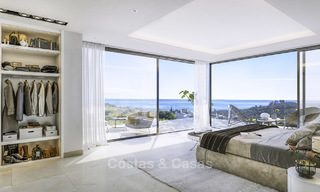 Attractive new modern luxury villas with spectacular sea views for sale, in a golf resort in Estepona 16693 