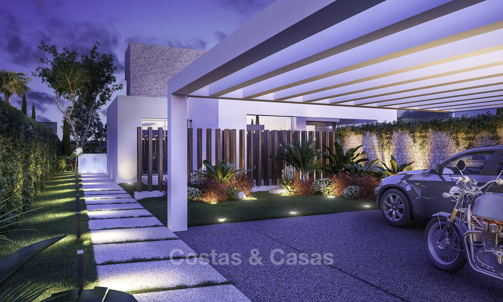 Attractive new modern luxury villas with spectacular sea views for sale, in a golf resort in Estepona 16702