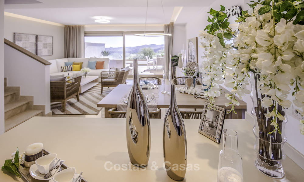 New, move-in ready, modern townhouses for sale on an acclaimed golf resort in Mijas, Costa del Sol. 10% discount! 15667