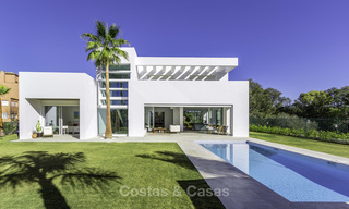 Newly built beach side luxury villa in contemporary style for sale, move-in ready, Marbella - Estepona 16630 