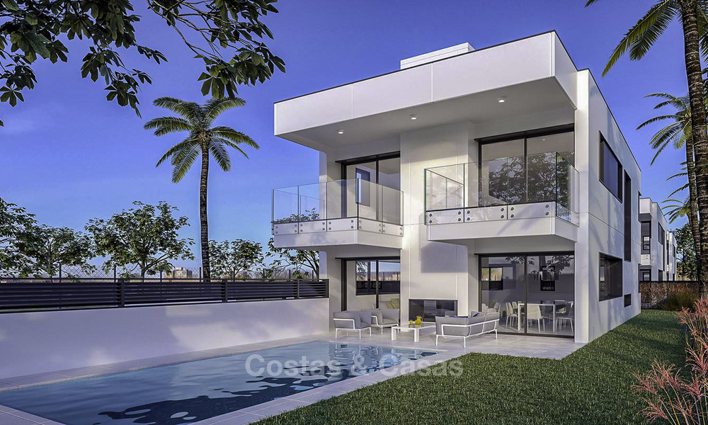 Stylish new modern beach side villa for sale, walking distance to the beach, Puerto Banus, Marbella. LAST VILLA. 15890