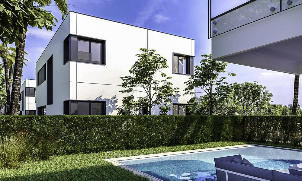 Stylish new modern beach side villa for sale, walking distance to the beach, Puerto Banus, Marbella. LAST VILLA. 15903