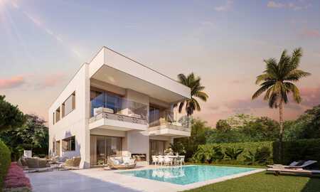 Stylish new modern beach side villa for sale, walking distance to the beach, Puerto Banus, Marbella. LAST VILLA. 36566
