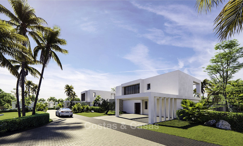 New exclusive contemporary luxury villas for sale on a prime golf course, with sea and golf views, East Marbella 16425