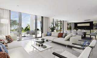 New exclusive contemporary luxury villas for sale on a prime golf course, with sea and golf views, East Marbella 16430 