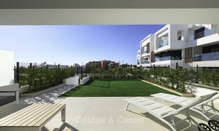 Brand new, move-in ready, modern garden apartment for sale, walking distance to the beach and amenities, between Marbella en Estepona 16961 