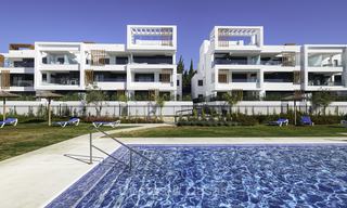 Brand new, move-in ready, modern garden apartment for sale, walking distance to the beach and amenities, between Marbella en Estepona 16965 