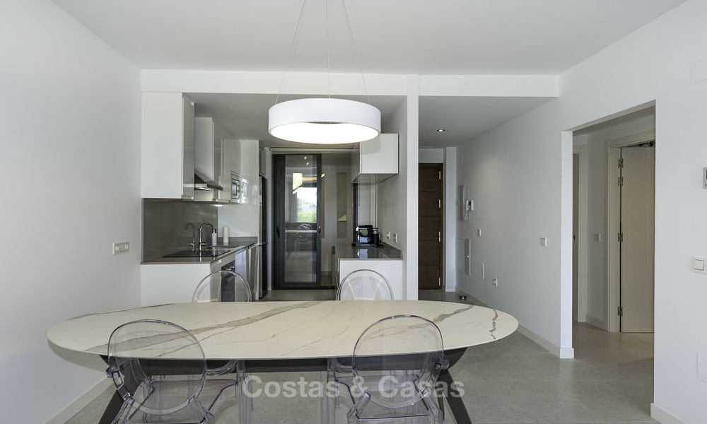 New contemporary beach side apartment with sea views for sale, short stroll to the beach, between Marbella and Estepona 16915