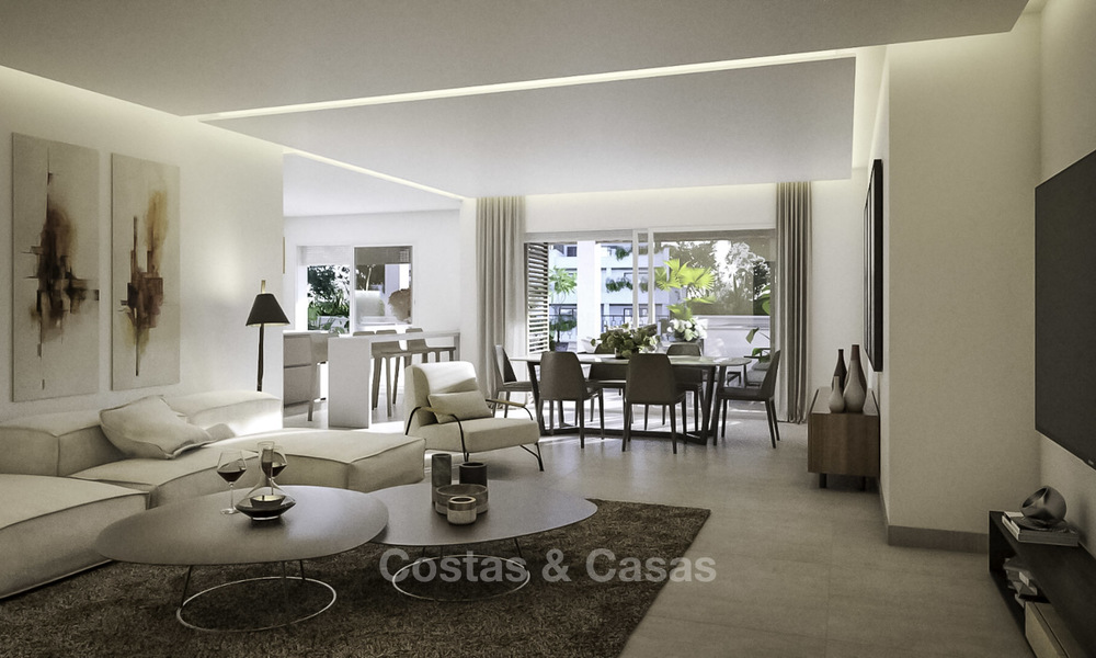 New modern luxury apartments and penthouses for sale on the Golden Mile in Marbella. Completed. 17220