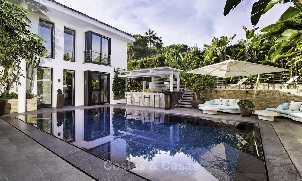 Stunning and unique contemporary luxury villa for sale, in an exclusive beachside urbanisation in East Marbella 17374