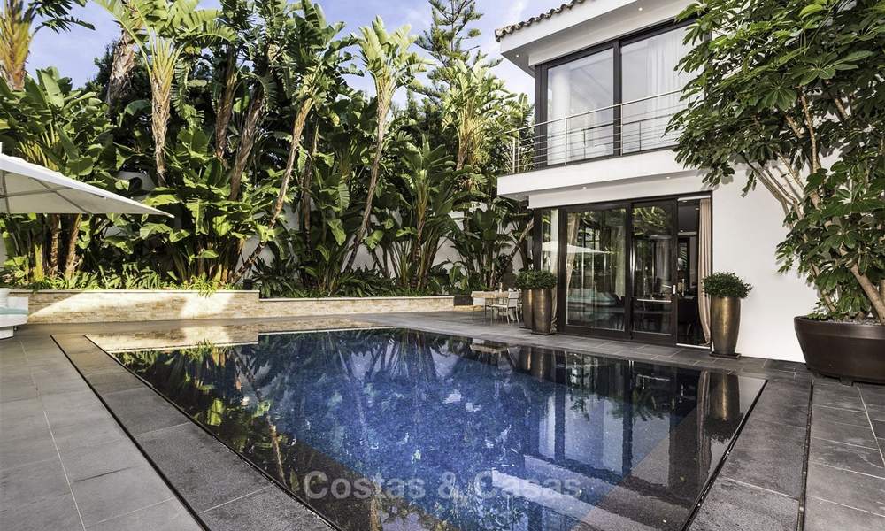 Stunning and unique contemporary luxury villa for sale, in an exclusive beachside urbanisation in East Marbella 17376