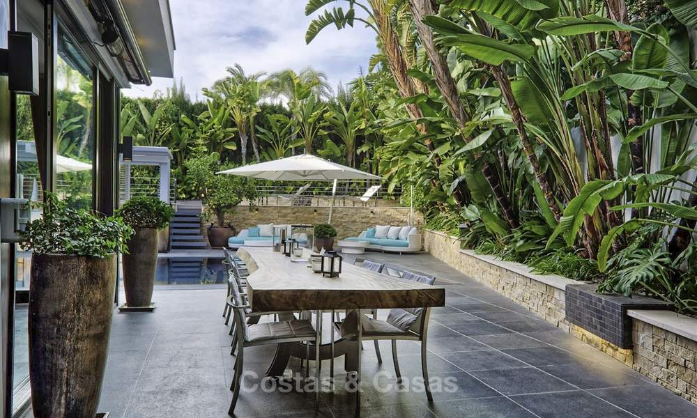 Stunning and unique contemporary luxury villa for sale, in an exclusive beachside urbanisation in East Marbella 17378