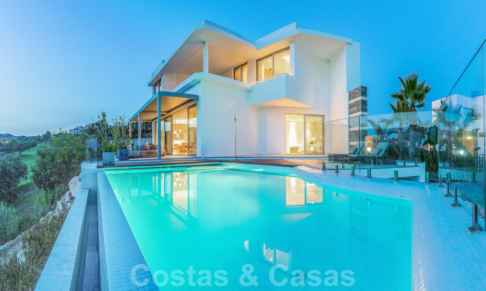 New contemporary designer villa for sale, ready to move into, with sea, golf and mountain views, East Marbella 26755