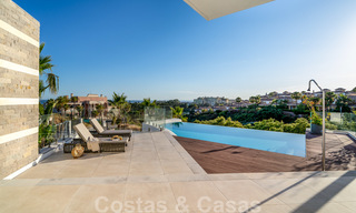 New contemporary designer villa for sale, ready to move into, with sea, golf and mountain views, East Marbella 26771 
