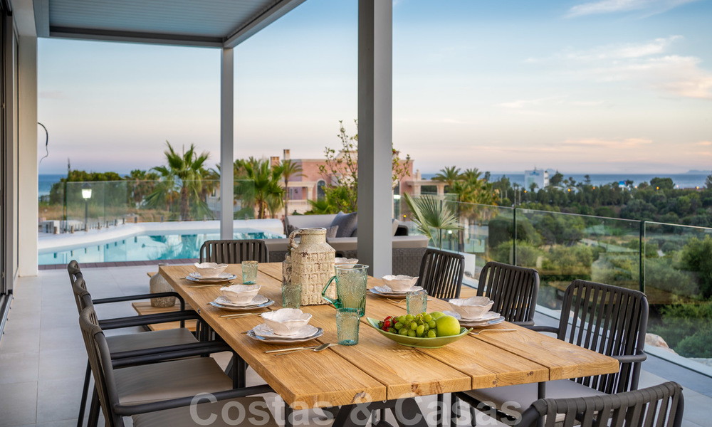 New contemporary designer villa for sale, ready to move into, with sea, golf and mountain views, East Marbella 26776