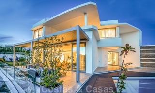 New contemporary designer villa for sale, ready to move into, with sea, golf and mountain views, East Marbella 26779 