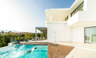 New contemporary designer villa for sale, ready to move into, with sea, golf and mountain views, East Marbella 26790 