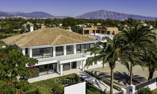 New built modern villa for sale, ready to move into and walking distance to the beach, at the edge of Marbella - Estepona 17642 